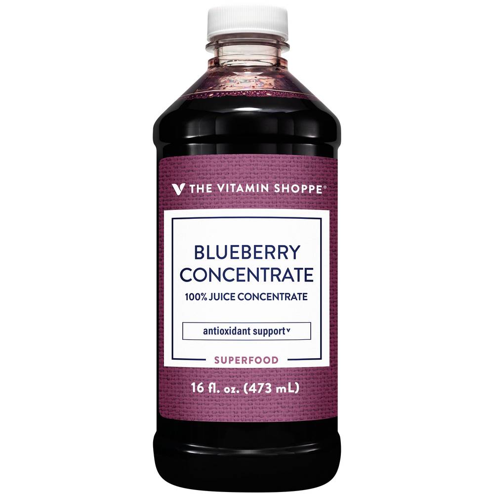 100% Unsweetened Blueberry Juice Concentrate - Antioxidant Support (16 Fl. Oz.)