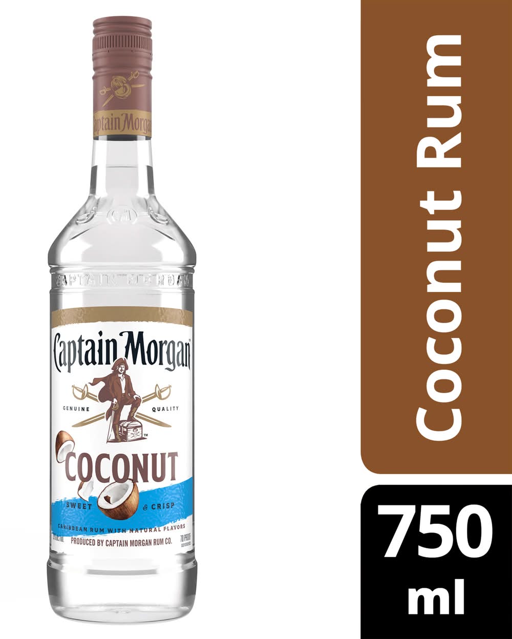Captain Morgan Caribbean Rum, Coconut (750 ml)