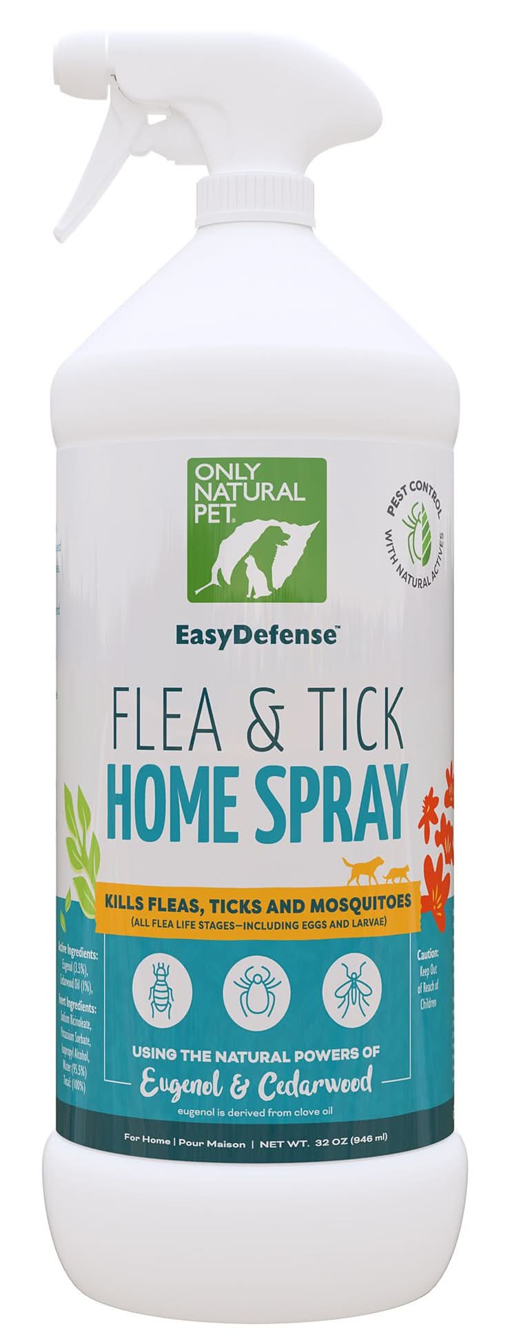 Only Natural Pet® EasyDefense™ Flea & Tick Home Spray (Size: 32 Fl Oz)