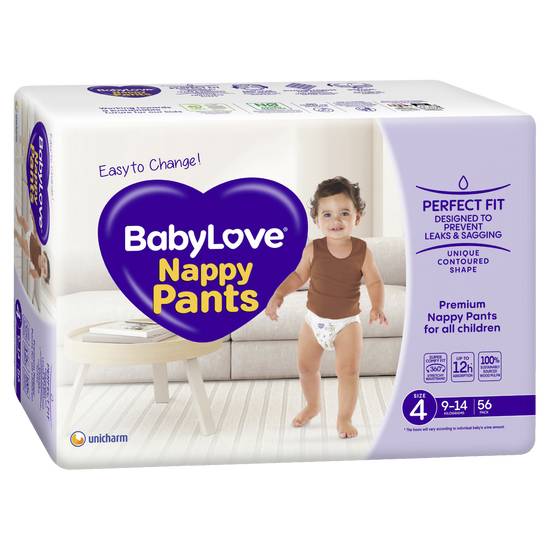 Babylove Nappy Pants Size 4 (9-14kg) 56 pack