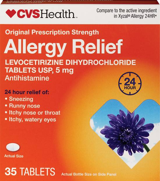 CVS Health Allergy Relief Tablets, 5 mg, 35 CT
