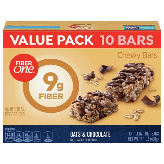 Fiber One Oats & Chocolate Chewy Bars (10 ct)