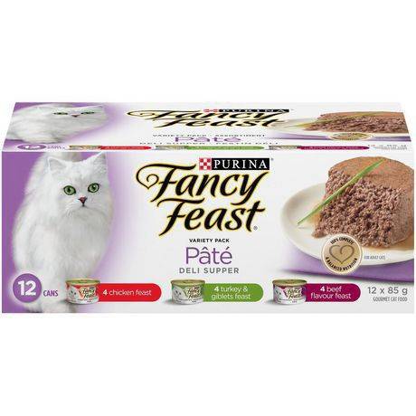 Fancy feast pâté festin déli assortiment nourriture pour chat (12 x 85 g) - pâté deli supper variety pack cat food (12 x 85 g)