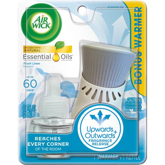 Air Wick Fresh Linen Scented Essential Oils Starter Kit (1 ct)
