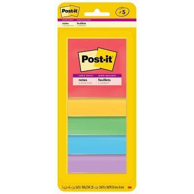 Post-It Super Sticky Notes Pads Marrakesh Collection, Molticolor (5 ct)