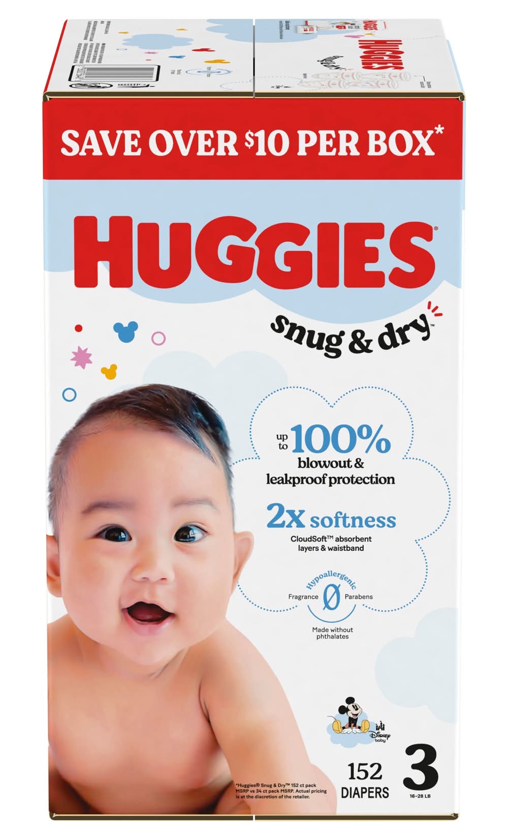 Huggies Snug & Dry Disposable Diapers, 3 Size (152 ct)