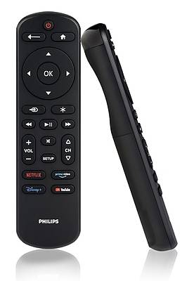 Philips OneTouch Backlit Streaming Remote for Smart TVs, Black (SRP9383B/37)