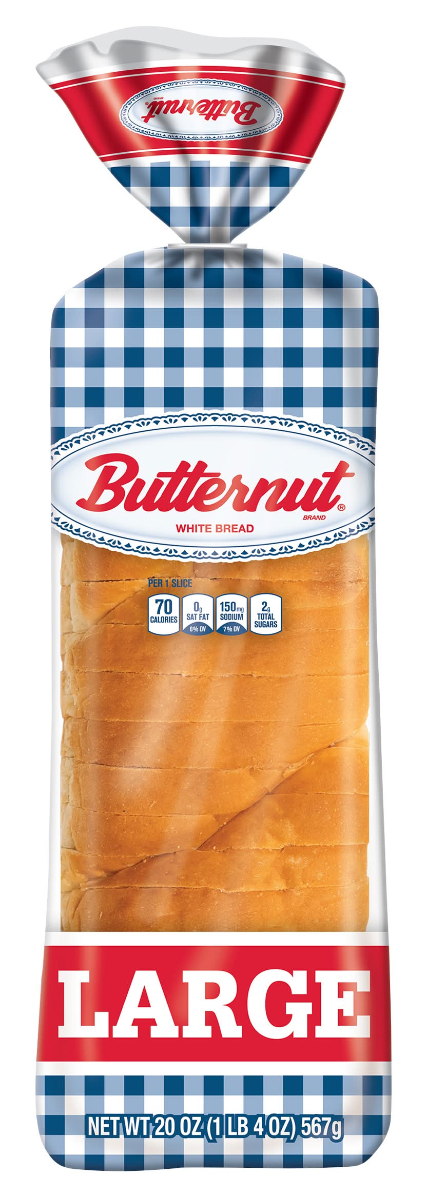Butternut White Bread, Large (20 oz)