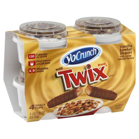 Yocrunch Vanilla Lowfat Yogurt With Twix Pieces (4 ct)
