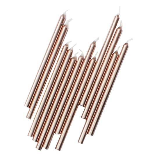 Celebrate It Metallic Candles, Rose Gold (12 ct)