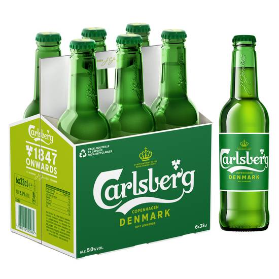 Carlsberg - Bière blonde (6 pièces, 330 ml)