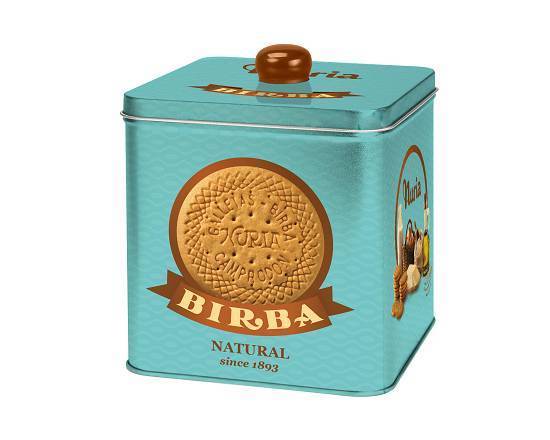 【西班牙】BIRBA NURIA 鐵盒圓餅乾-綠松石色 580G(乾貨)^301530428