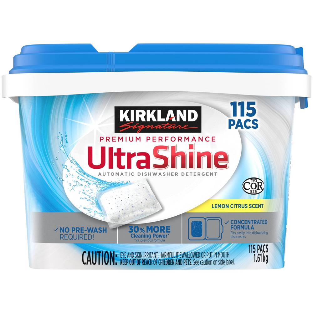 Kirkland Signature Premium Performance Ultra Shine Automatic Dishwasher Detergent 115 Count
