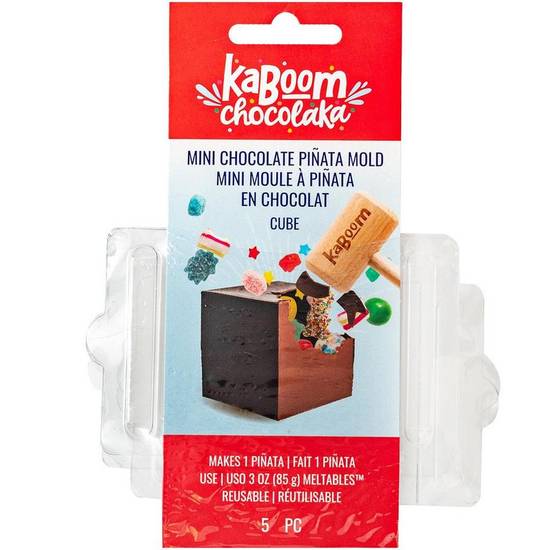 Cube-Shaped Chocolate Pieata Mold, 4.3in - Kaboom Chocolaka