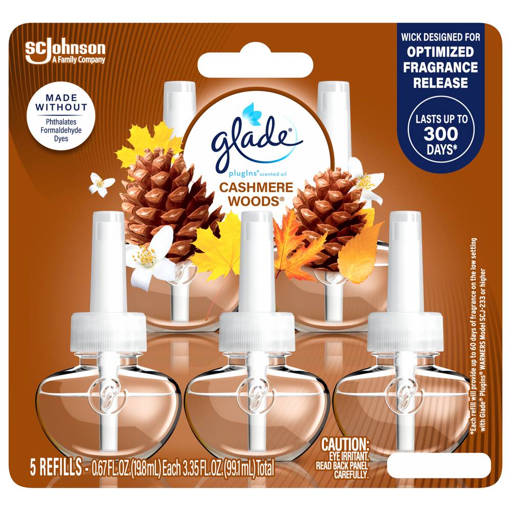 Glade Cashmere Woods Scented Oil Refills (3.35 fl oz)