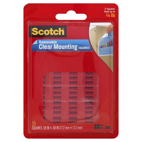 Scotch Removable Clear Mounting Squares (36 ct)