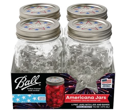 Ball Regular Mouth Americana Jar 16 oz (4 ct)