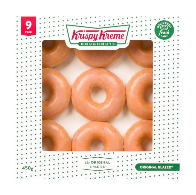 Krispy Kreme Original Glazed Doughnuts (450g, 9 pack)