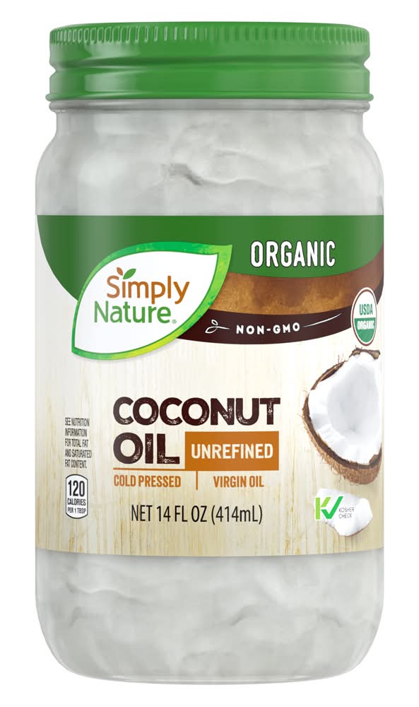 Simply Nature Organic Unrefined Coconut Oil (14 fl oz)