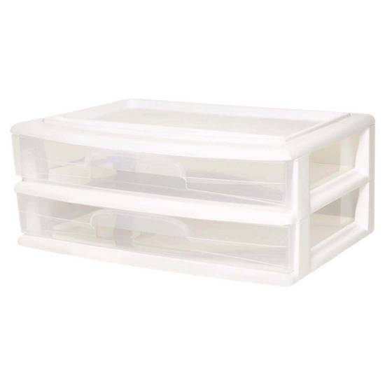 Homz 2 Drawer Double Wide Storage Unit White, Delivery Near You