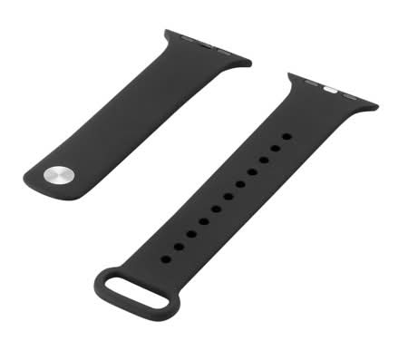 onn. Premium Silicone Band For Apple Watch, Black