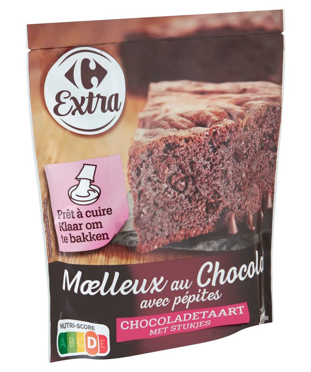 Carrefour Extra Mœlleux au Chocolat avec Pépites 8 Parts 500 g