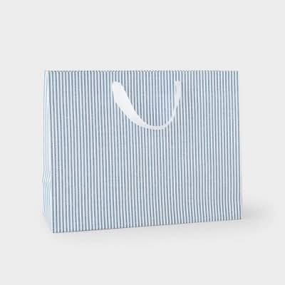 Sugar Paper Chambray Ticking Striped Medium Gift Bag