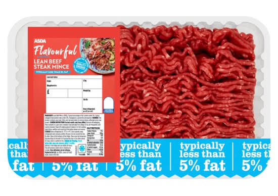 ASDA Flavourful Lean Beef Steak Mince (1kg)