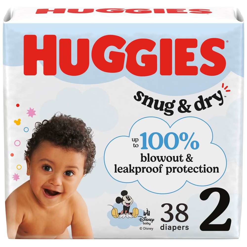 Snug & Dry Baby Diapers, Size 2 (38 ct)