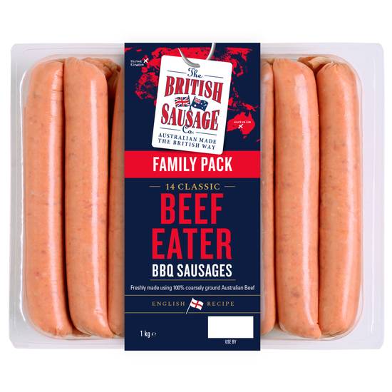 The British Sausage Co Beef Eater Bbq Sausage 1kg