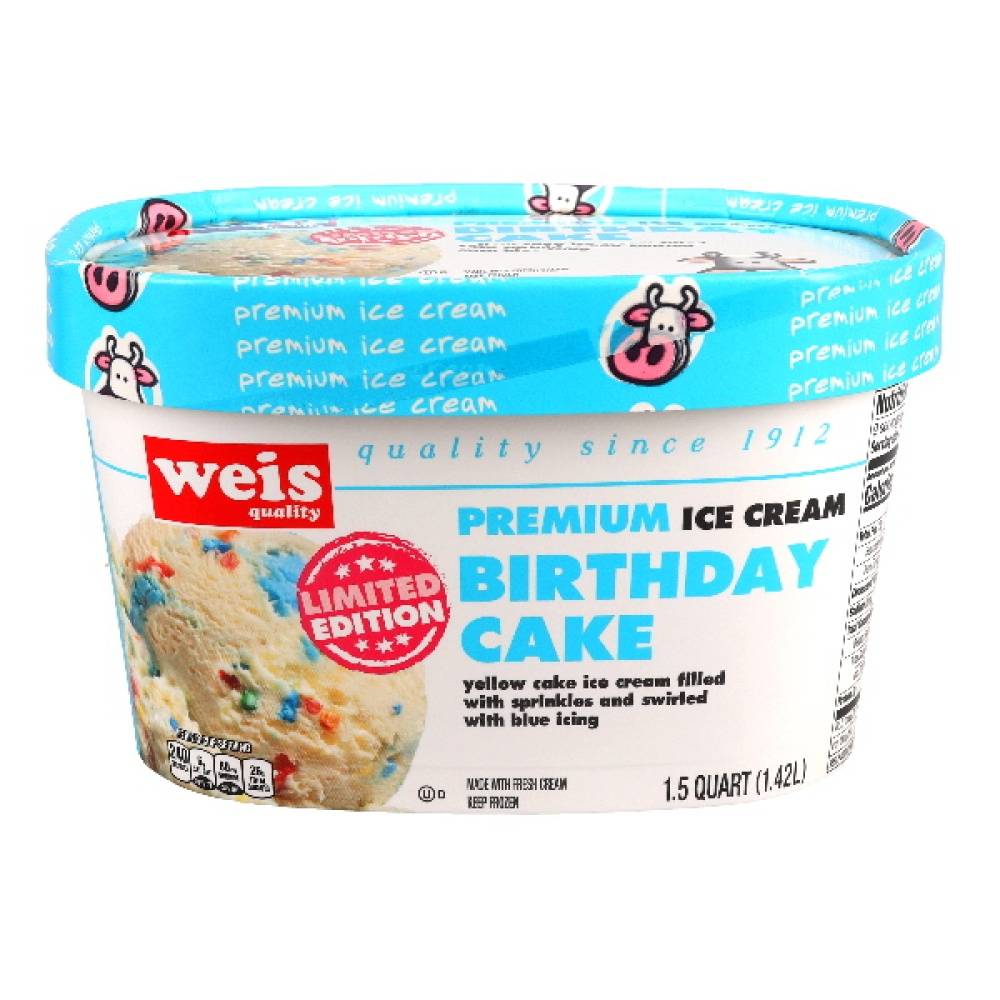 Weis Quality Premium Ice Cream Birthday Cake (1.5 qt)