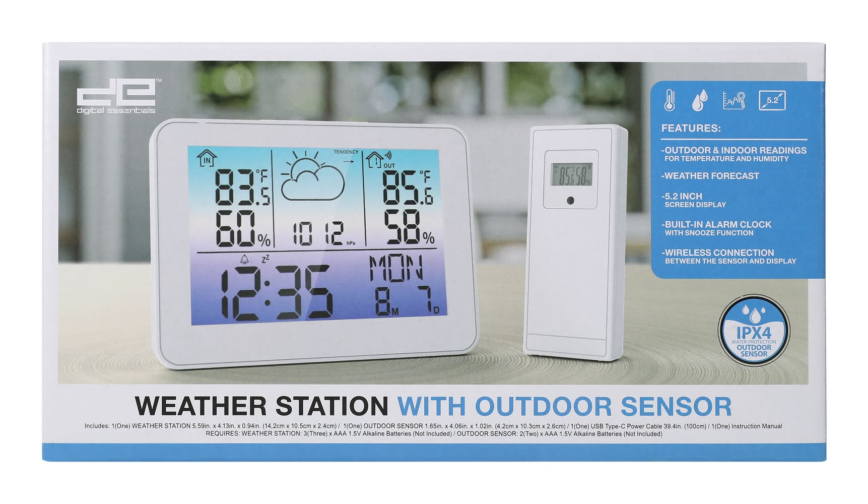 Weather Station With Outdoor Sensor