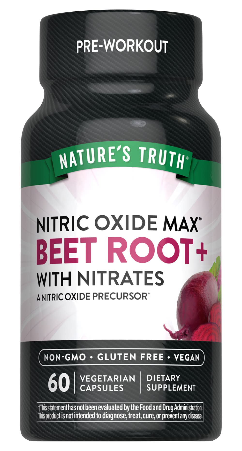Nature's Truth Nitric Oxide Max Beet Root With Nitrates Supplements (60 ct)