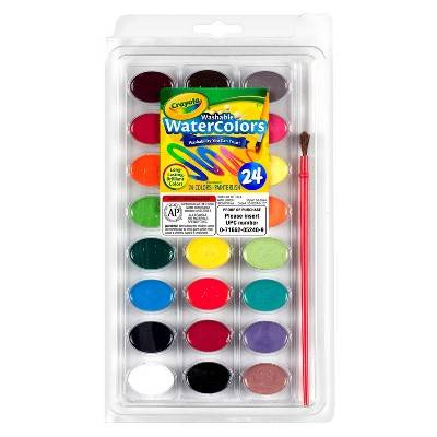 Crayola Washable Watercolor Paints, 24 Assorted Colors