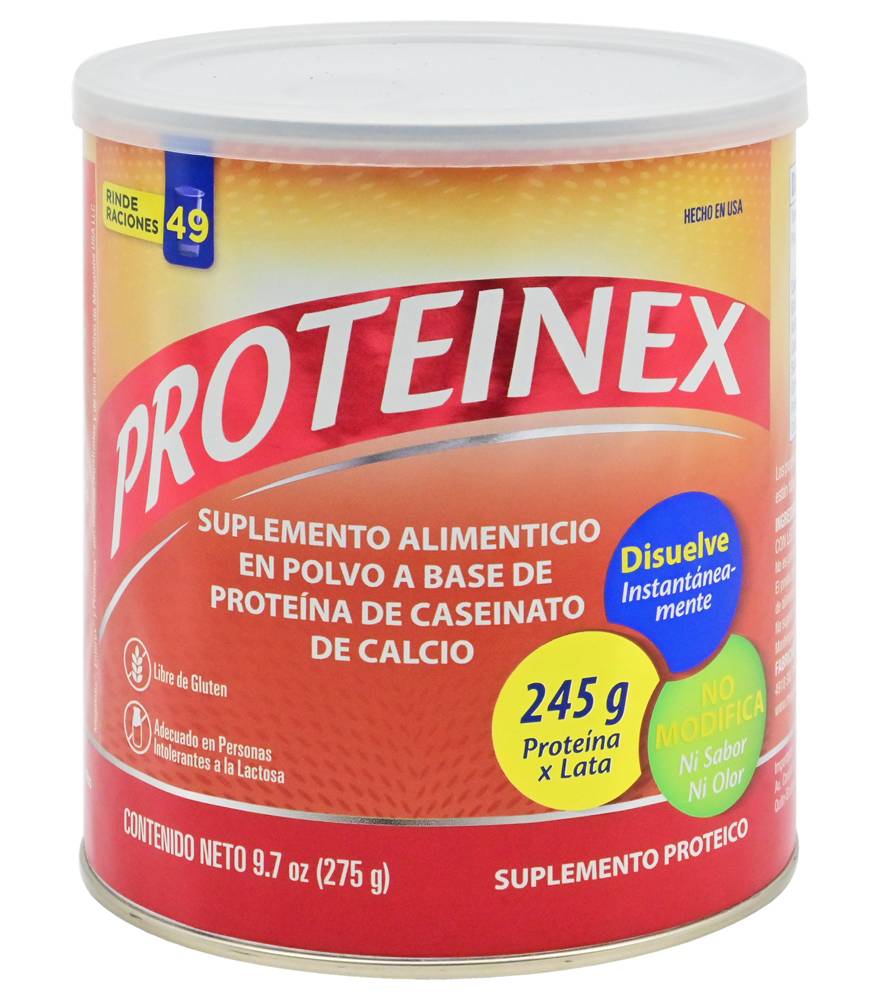 PROTEINEX SUPLEM ALIM CASEINA CALC*275G