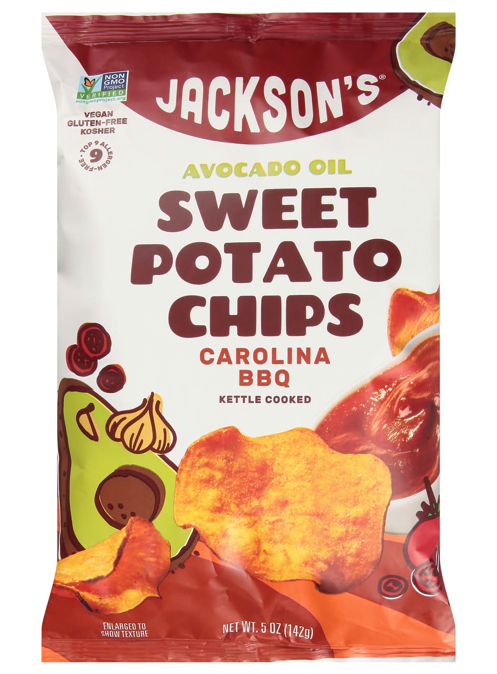 Jackson's Sweet Potato Chips in Avocado Oil, Carolina Bbq (5 oz)