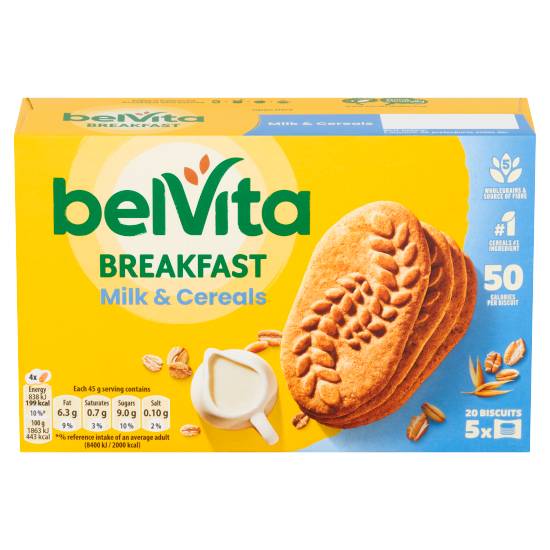 belVita Milk-Cereals, Breakfast Biscuits (5 pack)