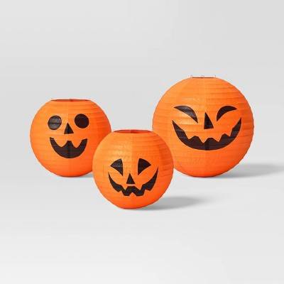 3pk Halloween Paper Pumpkin Lanterns - Hyde & EEK! Boutique™