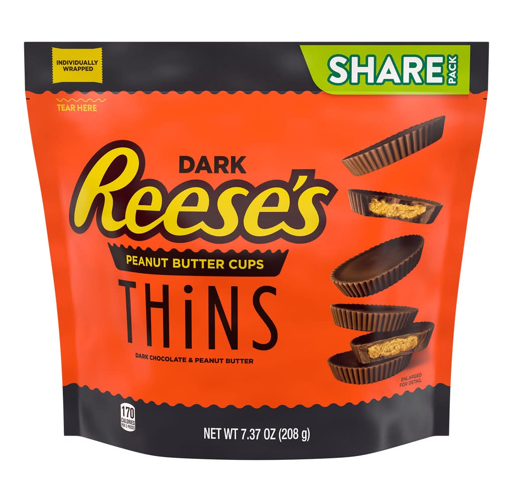 Reese's Dark Thins Candy Cups Share pack, Peanut Butter (7.37 oz)