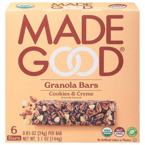 Made Good Organic Cookies & Creme Granola Bars (6 ct)