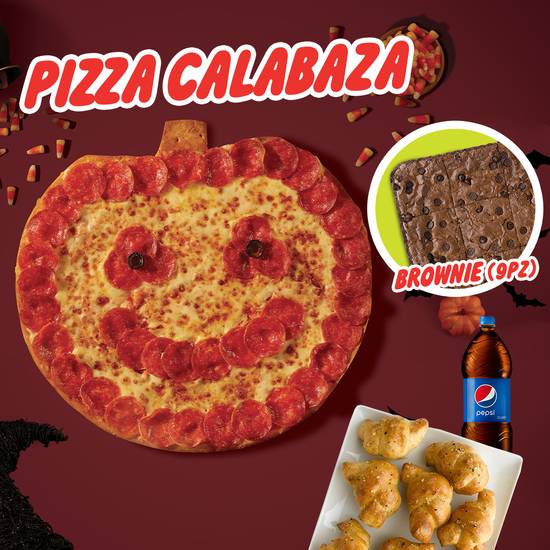 Pizza Calabaza Pepperoni + Garlic Knots (8) + Brownie + Padrino