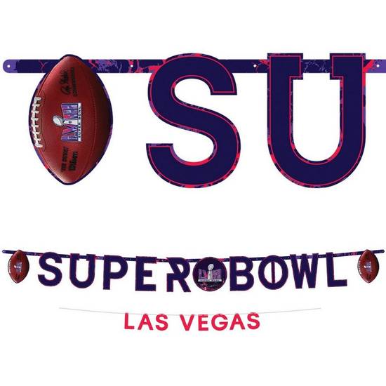 Super Bowl LVIII Cardstock Letter Banner Set, 2pc - NFL