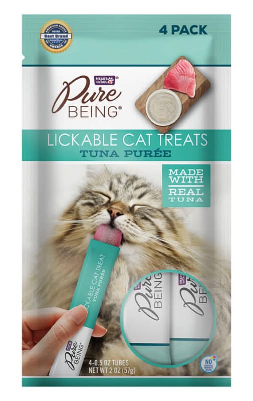 Pure Being Lickable Cat Treats, Tuna Purée (4 x 0.5 oz)