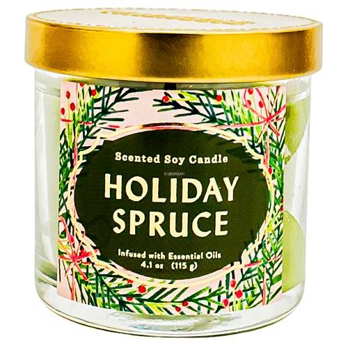 4.1oz Lidded Glass Jar 1-Wick Holiday Spruce Woodsy Candle - Opalhouse™