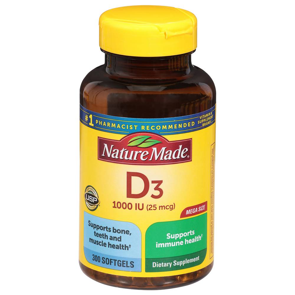 Nature Made Vitamin D3 25 Mcg Mega Size (300 ct)