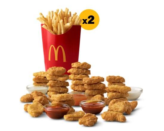 40 McNuggets & 2 L Fries