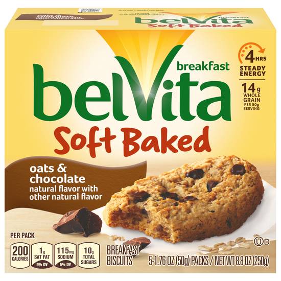 Belvita Soft Baked Oats & Chocolate Breakfast Biscuits (5 ct)