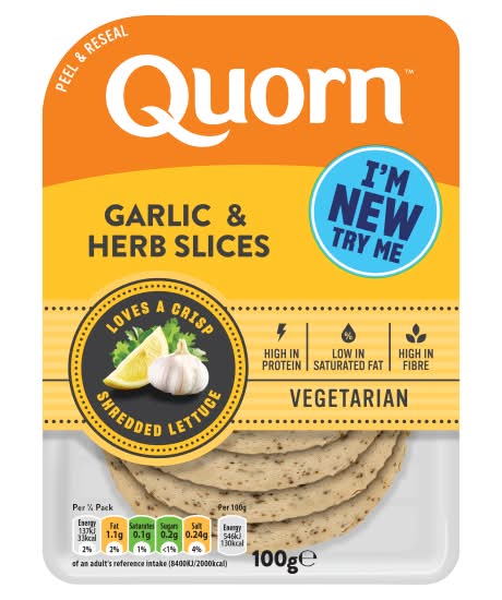 Quorn Garlic & Herb Slices (100g)