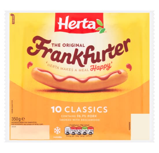 Herta Classics Frankfurter Hot Dogs (10 pack)