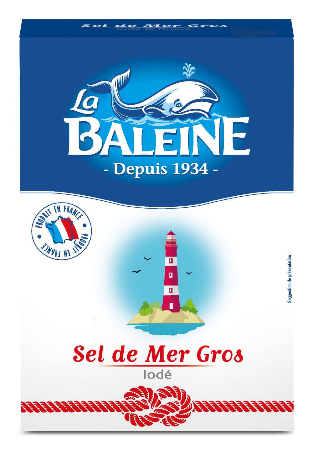 La Baleine - Sel de mer gros iodé étui (1kg)